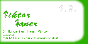 viktor haner business card
